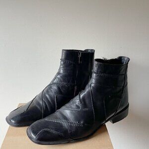 Vintage Chelsea Boots (zipper, stitching, Italian made, size 36.5)